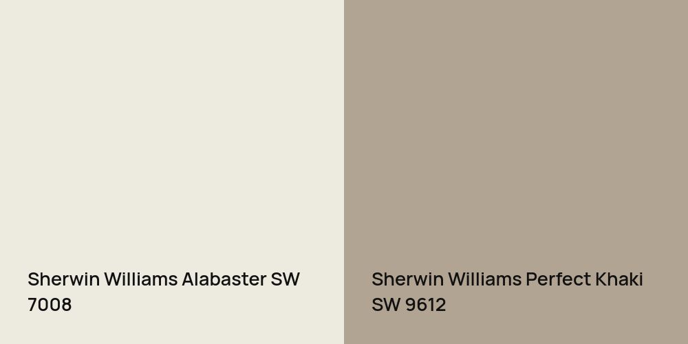 Sherwin Williams Alabaster vs. Sherwin Williams Perfect Khaki