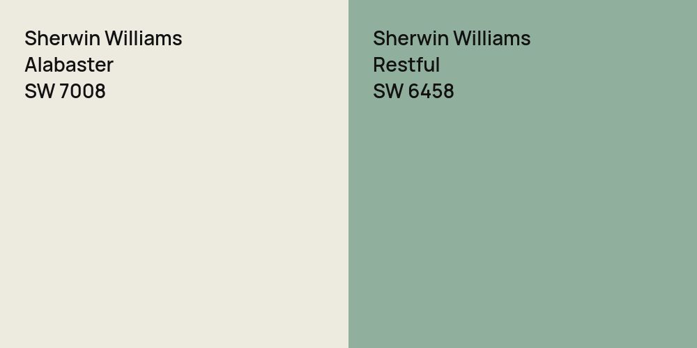 Sherwin Williams Alabaster vs. Sherwin Williams Restful