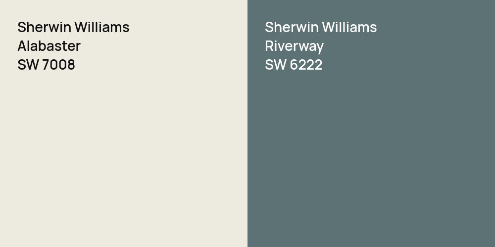 Sherwin Williams Alabaster vs. Sherwin Williams Riverway