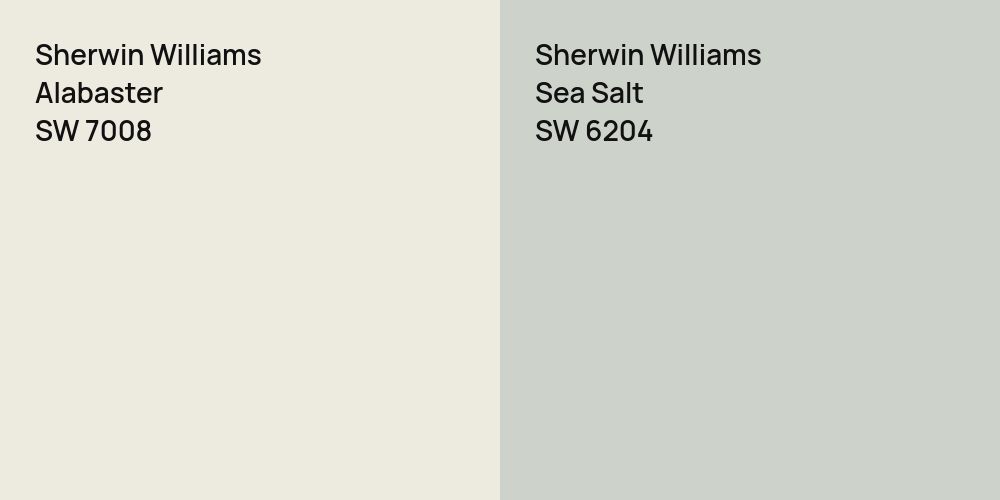 Sherwin Williams Alabaster vs. Sherwin Williams Sea Salt