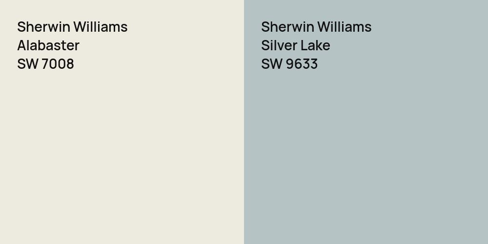 Sherwin Williams Alabaster vs. Sherwin Williams Silver Lake