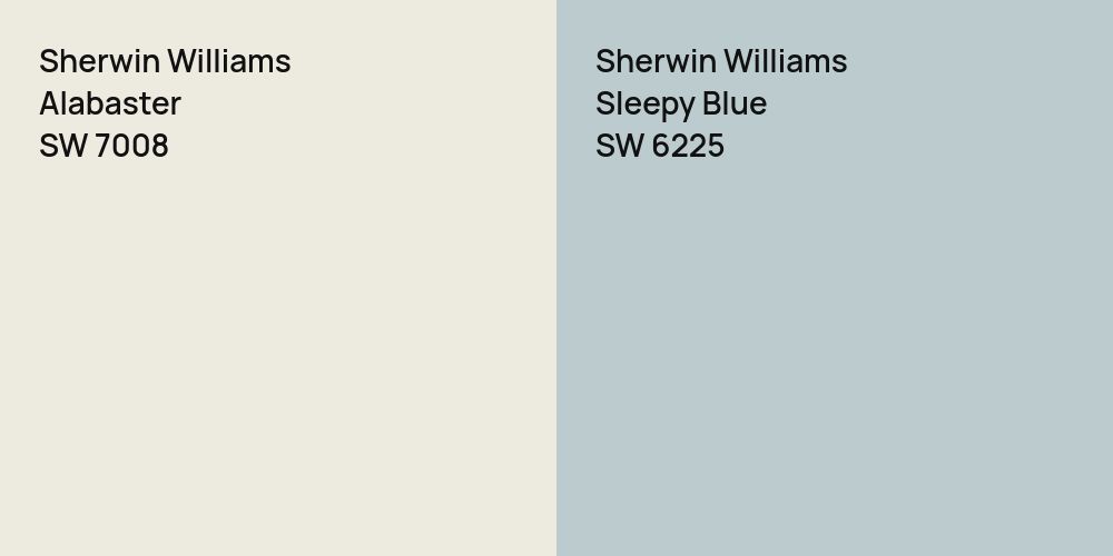 Sherwin Williams Alabaster vs. Sherwin Williams Sleepy Blue