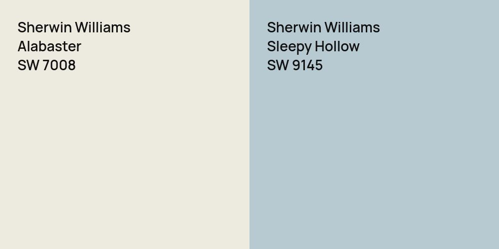 Sherwin Williams Alabaster vs. Sherwin Williams Sleepy Hollow