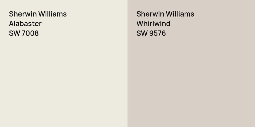 Sherwin Williams Alabaster vs. Sherwin Williams Whirlwind