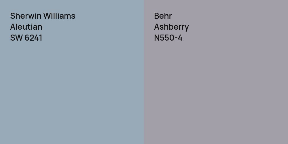 Sherwin Williams Aleutian vs. Behr Ashberry