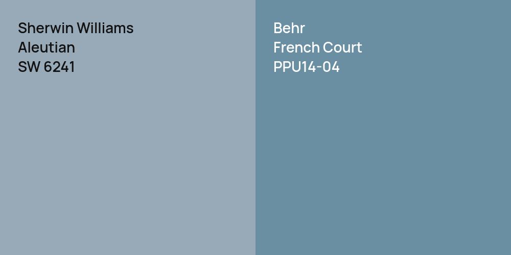 Sherwin Williams Aleutian vs. Behr French Court