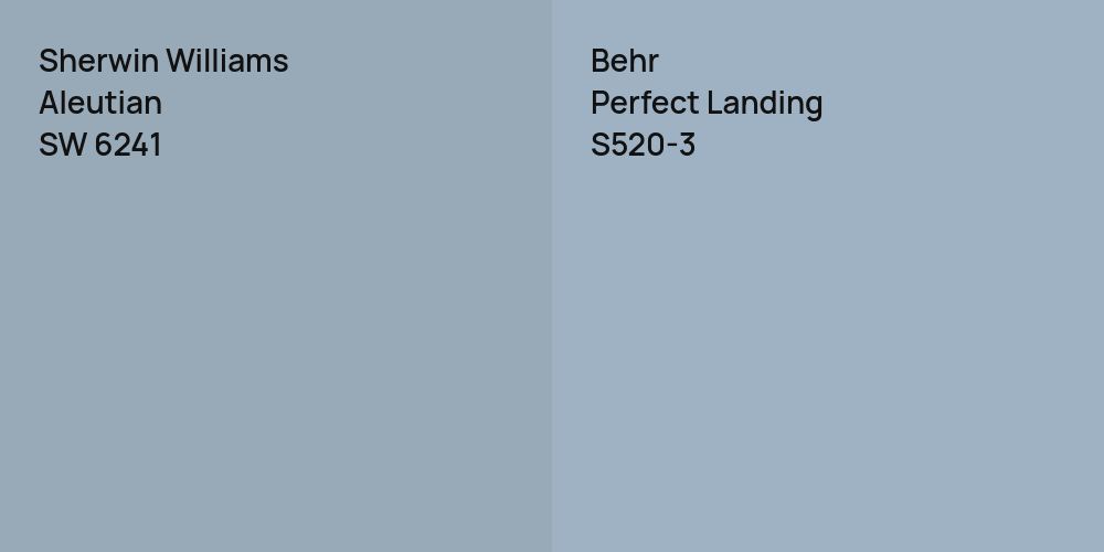 Sherwin Williams Aleutian vs. Behr Perfect Landing