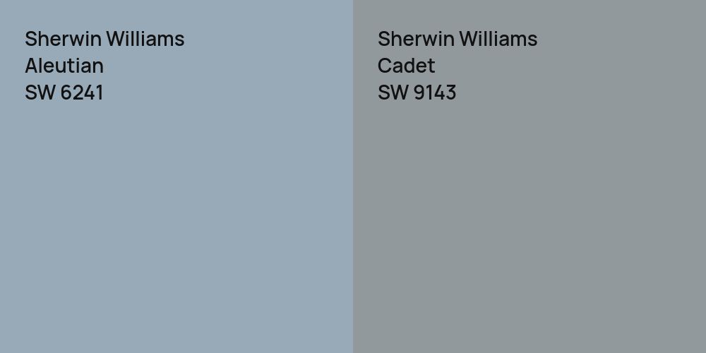 Sherwin Williams Aleutian vs. Sherwin Williams Cadet