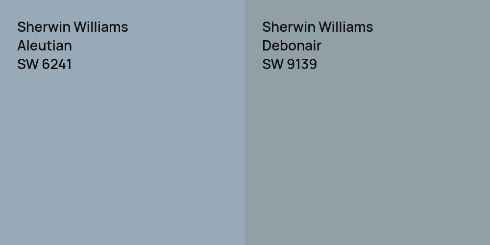 Sherwin Williams Aleutian vs. Sherwin Williams Debonair