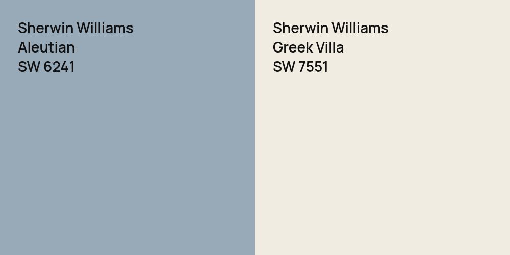 Sherwin Williams Aleutian vs. Sherwin Williams Greek Villa