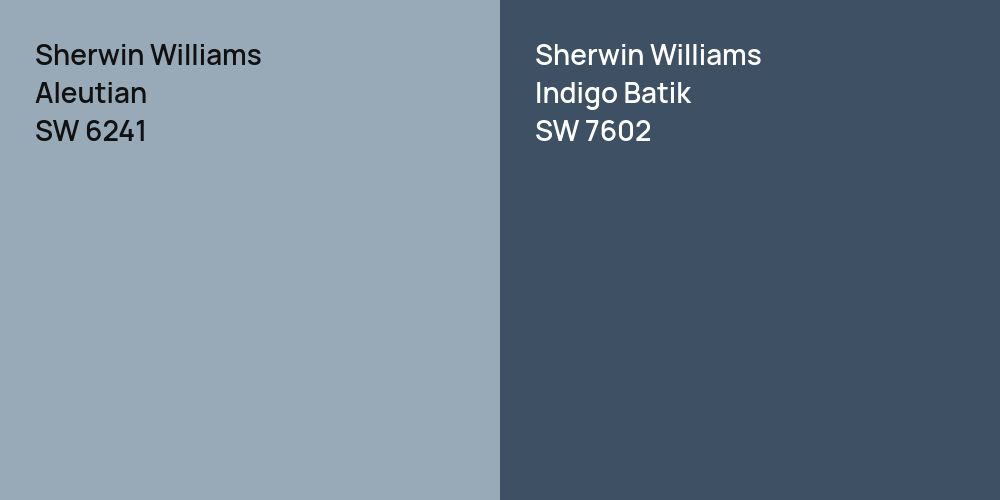 Sherwin Williams Aleutian vs. Sherwin Williams Indigo Batik