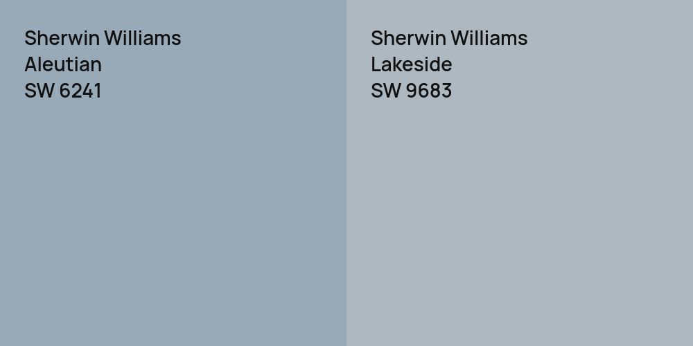 Sherwin Williams Aleutian vs. Sherwin Williams Lakeside