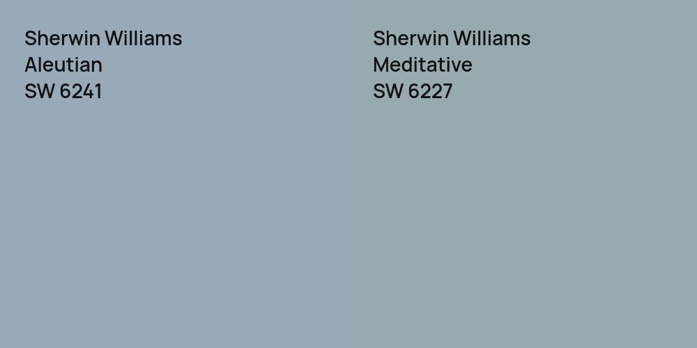 Sherwin Williams Aleutian vs. Sherwin Williams Meditative