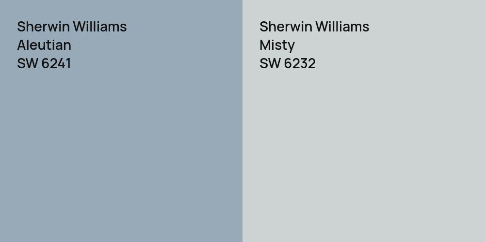 Sherwin Williams Aleutian vs. Sherwin Williams Misty