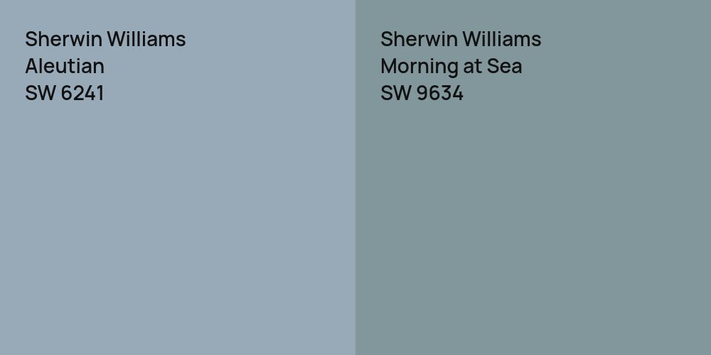 Sherwin Williams Aleutian vs. Sherwin Williams Morning at Sea