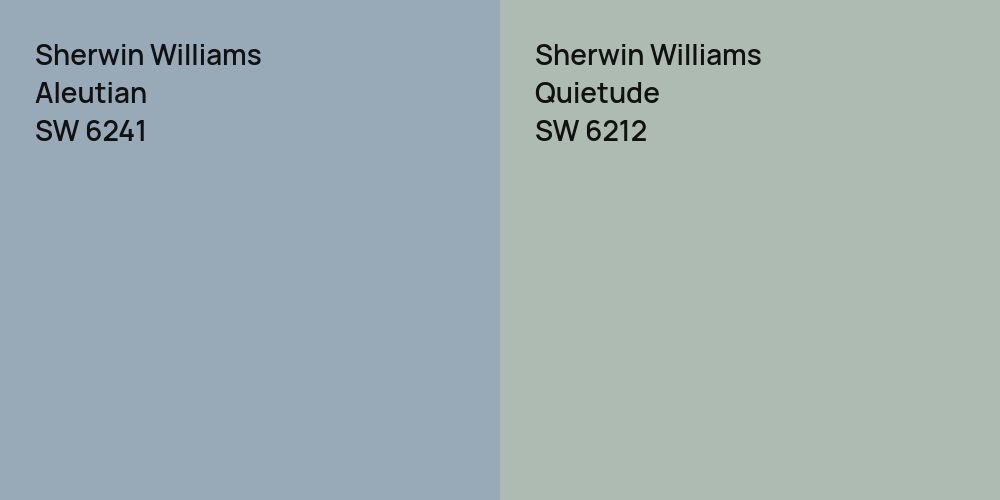 Sherwin Williams Aleutian vs. Sherwin Williams Quietude