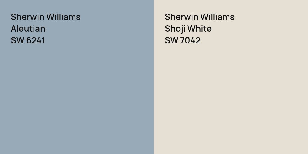 Sherwin Williams Aleutian vs. Sherwin Williams Shoji White