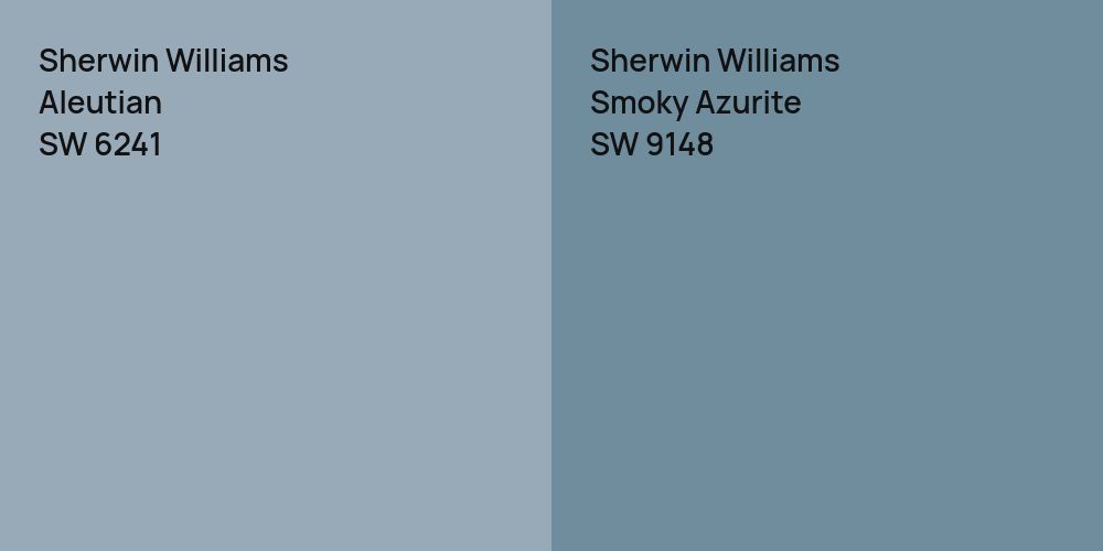 Sherwin Williams Aleutian vs. Sherwin Williams Smoky Azurite