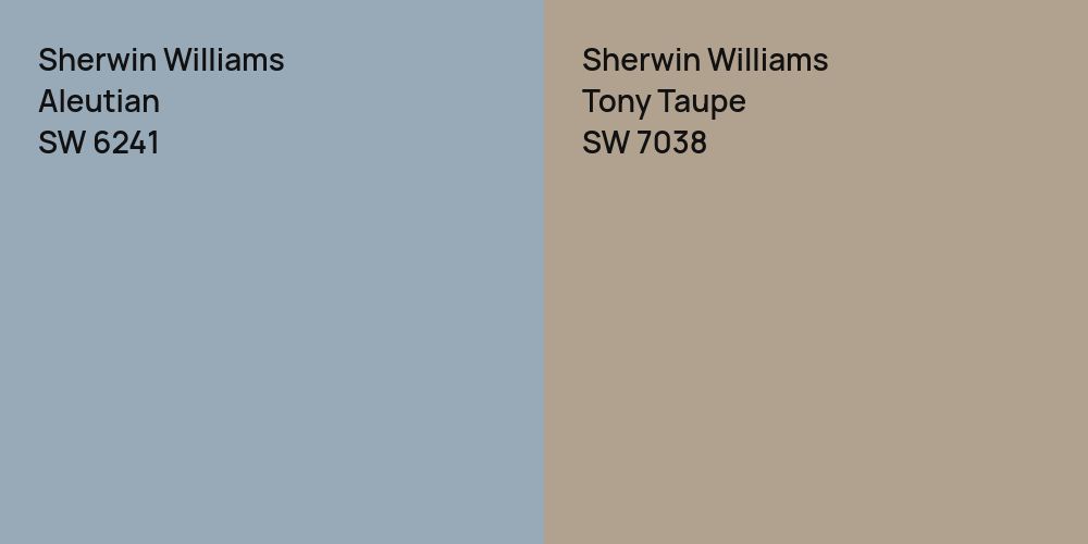 Sherwin Williams Aleutian vs. Sherwin Williams Tony Taupe