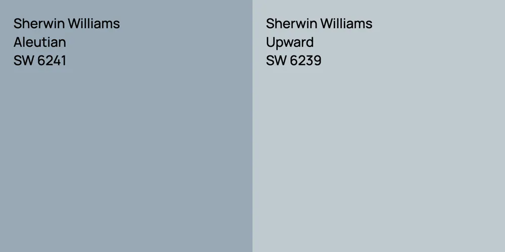 Sherwin Williams Aleutian vs. Sherwin Williams Upward