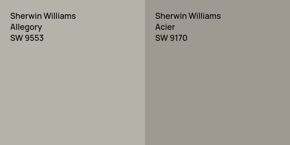 Sherwin Williams Allegory vs. Sherwin Williams Acier