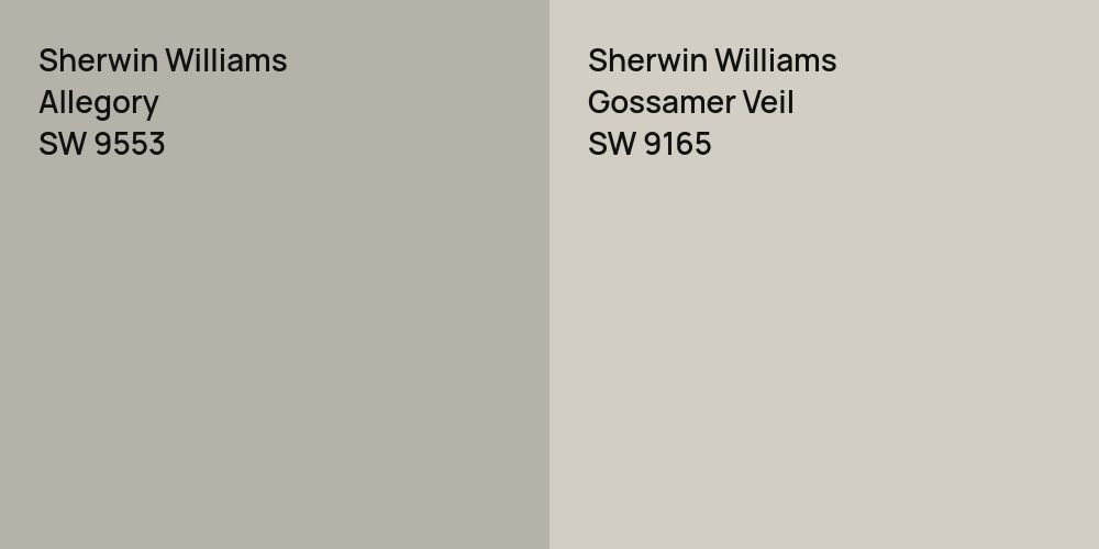 Sherwin Williams Allegory vs. Sherwin Williams Gossamer Veil