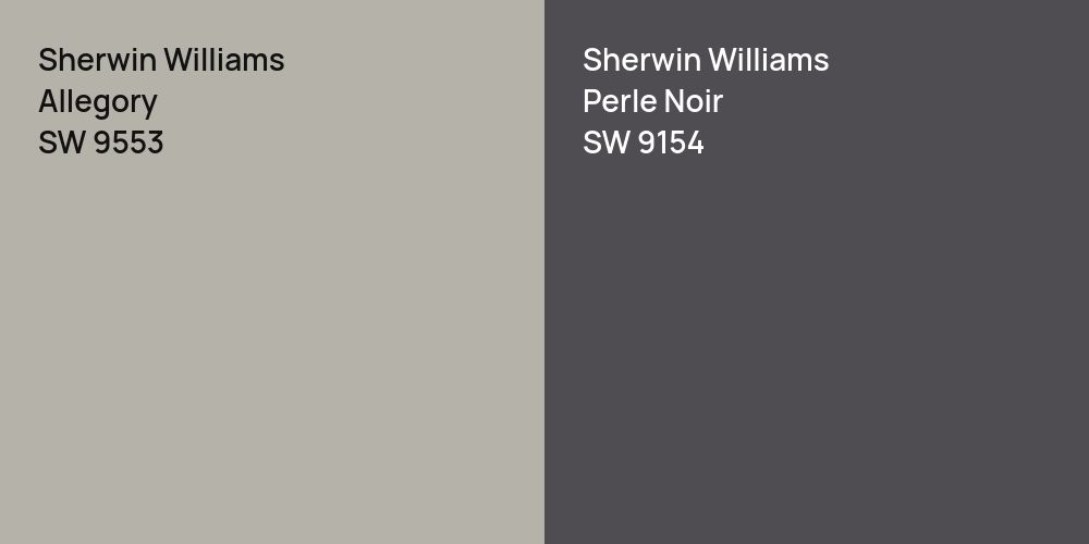 Sherwin Williams Allegory vs. Sherwin Williams Perle Noir