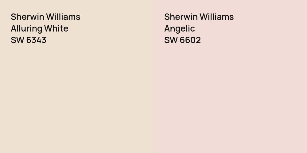 Sherwin Williams Alluring White vs. Sherwin Williams Angelic