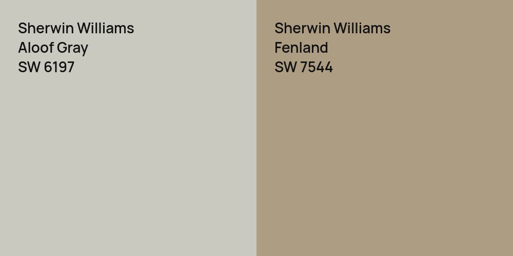 Sherwin Williams Aloof Gray vs. Sherwin Williams Fenland