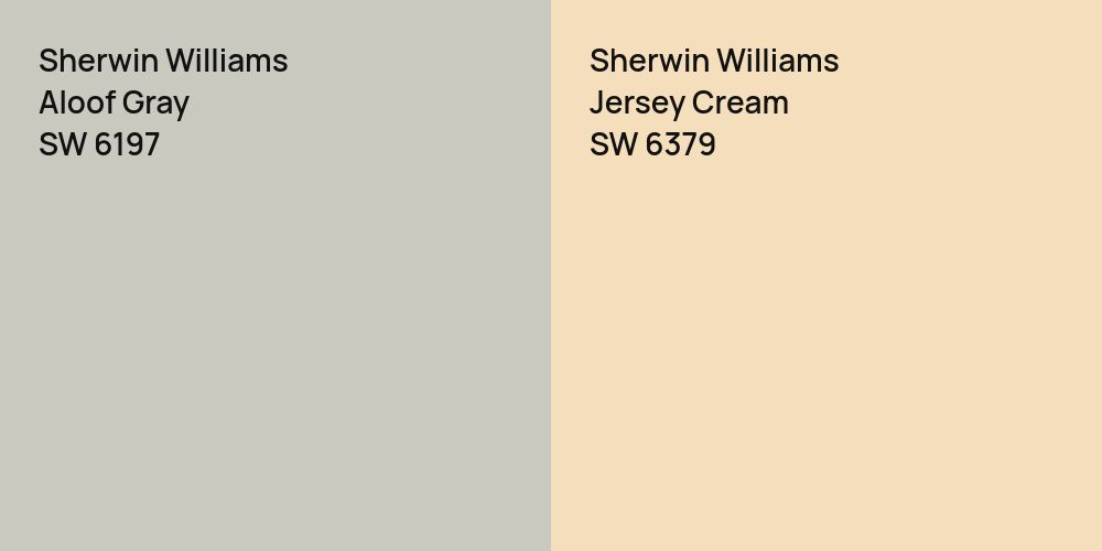 Sherwin Williams Aloof Gray vs. Sherwin Williams Jersey Cream