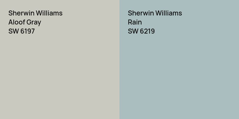 Sherwin Williams Aloof Gray vs. Sherwin Williams Rain