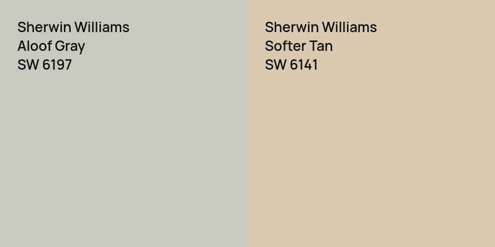 Sherwin Williams Aloof Gray vs. Sherwin Williams Softer Tan