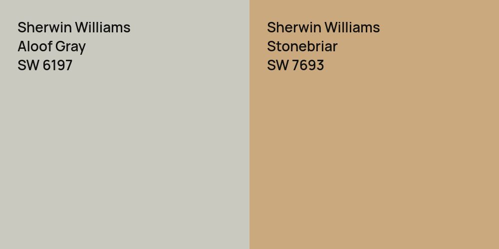 Sherwin Williams Aloof Gray vs. Sherwin Williams Stonebriar