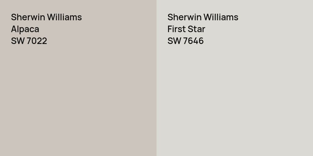 Sherwin Williams Alpaca vs. Sherwin Williams First Star