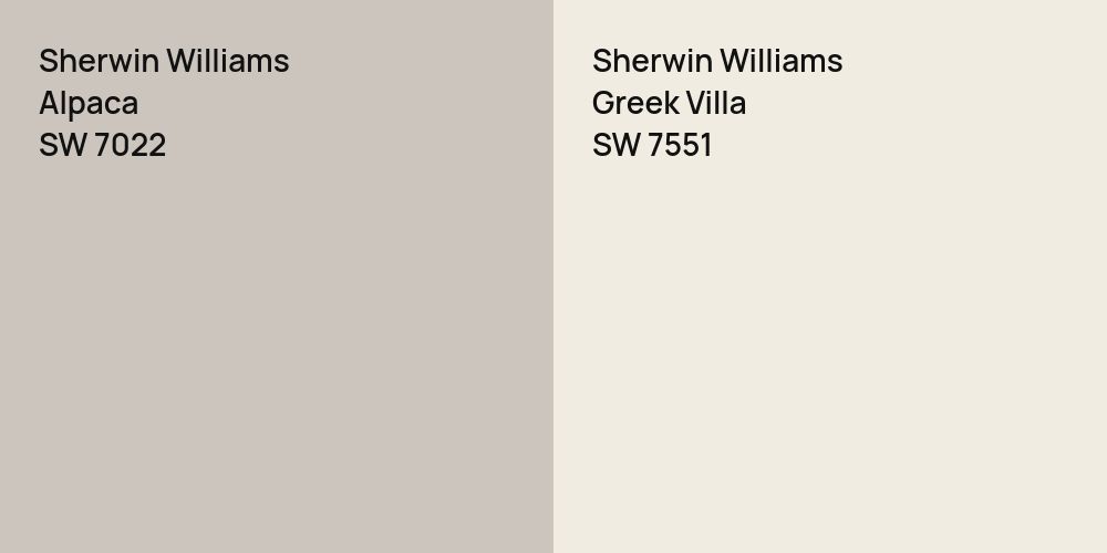 Sherwin Williams Alpaca vs. Sherwin Williams Greek Villa