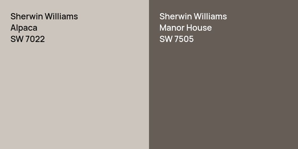 Sherwin Williams Alpaca vs. Sherwin Williams Manor House