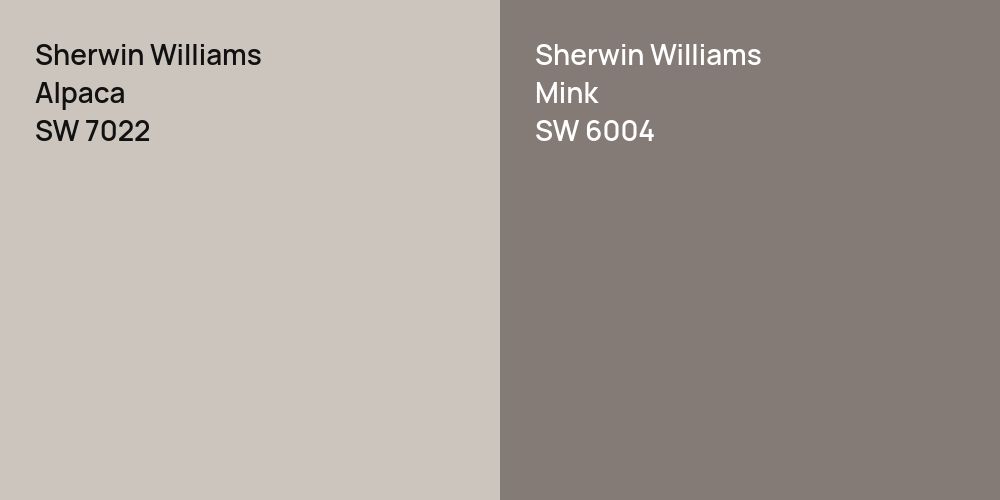 Sherwin Williams Alpaca vs. Sherwin Williams Mink