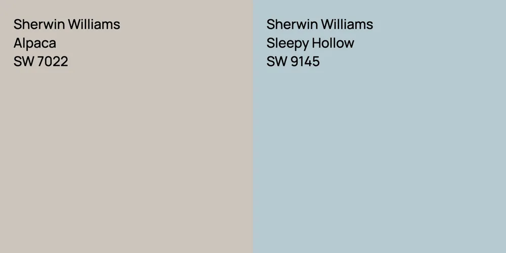 Sherwin Williams Alpaca vs. Sherwin Williams Sleepy Hollow