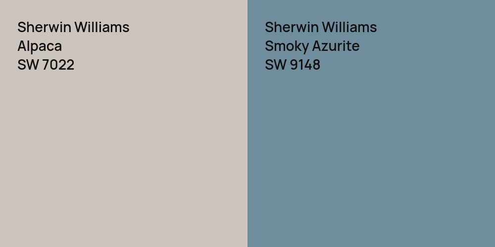 Sherwin Williams Alpaca vs. Sherwin Williams Smoky Azurite