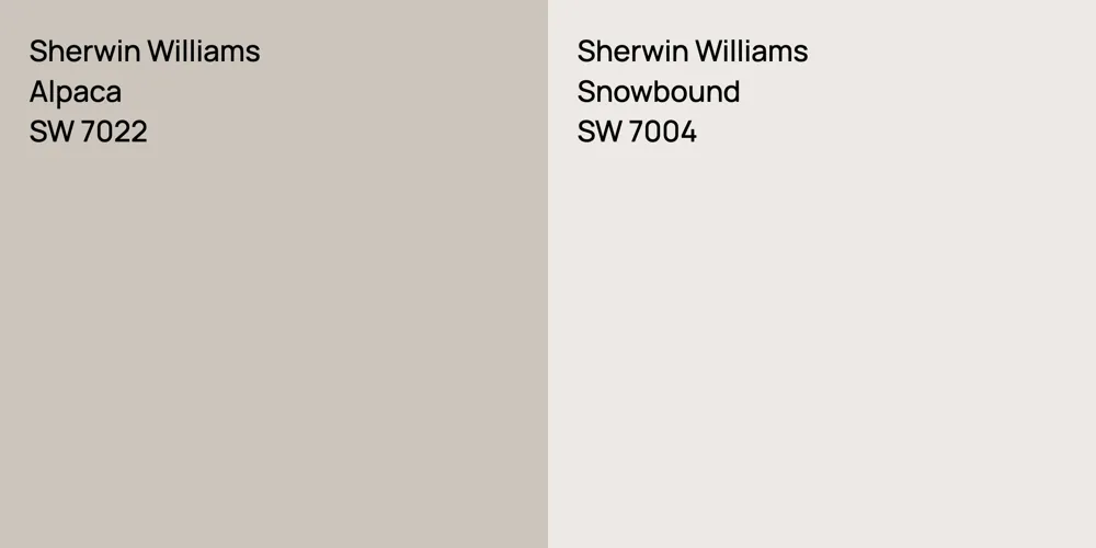 Sherwin Williams Alpaca vs. Sherwin Williams Snowbound