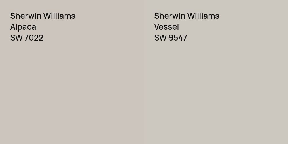 Sherwin Williams Alpaca vs. Sherwin Williams Vessel