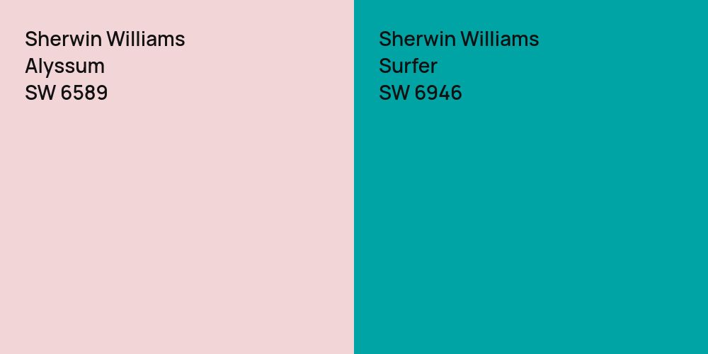 Sherwin Williams Alyssum vs. Sherwin Williams Surfer