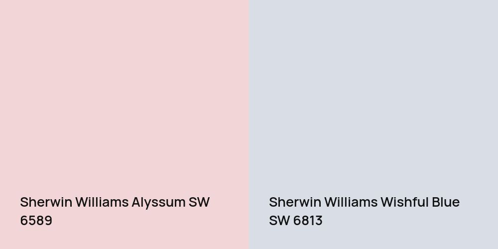 Sherwin Williams Alyssum vs. Sherwin Williams Wishful Blue