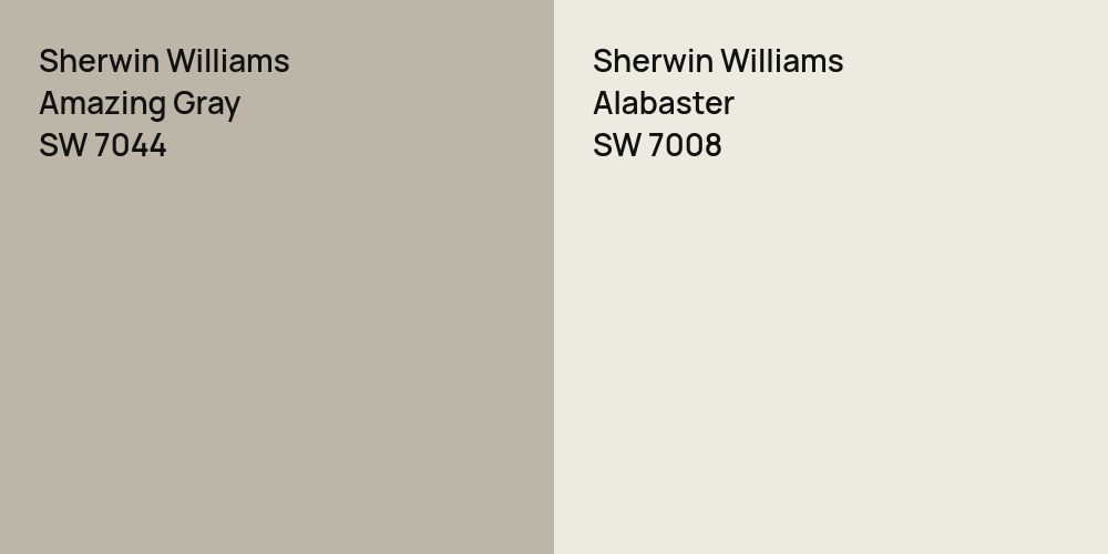 Sherwin Williams Amazing Gray vs. Sherwin Williams Alabaster