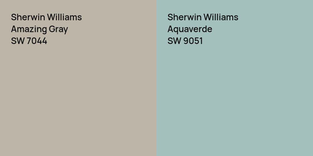 Sherwin Williams Amazing Gray vs. Sherwin Williams Aquaverde