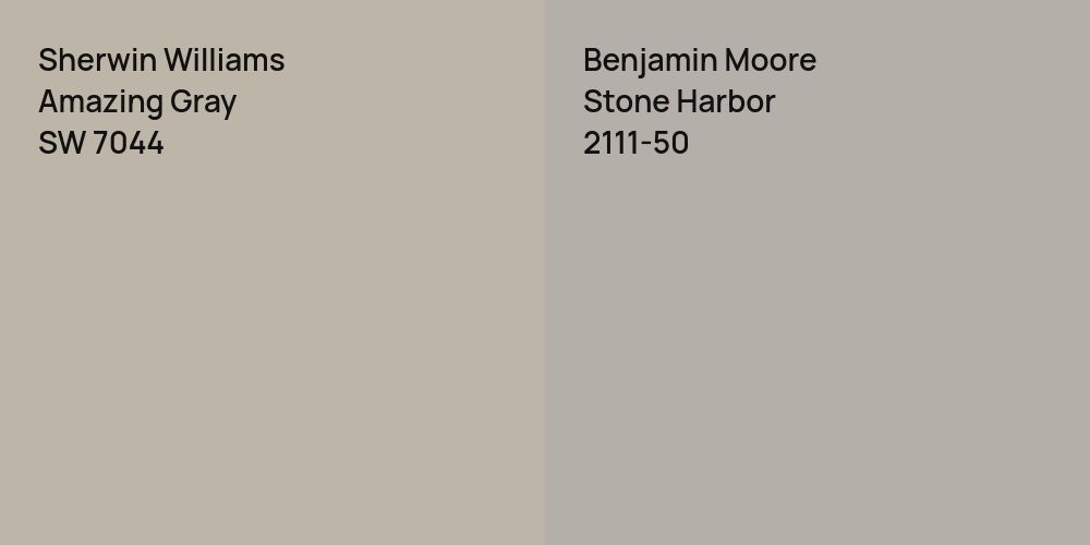 Sherwin Williams Amazing Gray vs. Benjamin Moore Stone Harbor