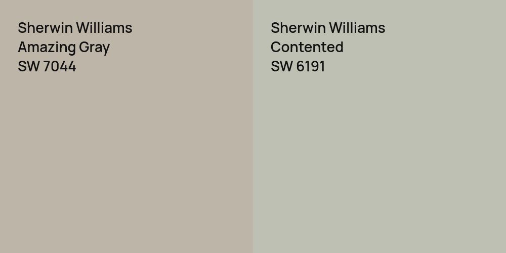 Sherwin Williams Amazing Gray vs. Sherwin Williams Contented