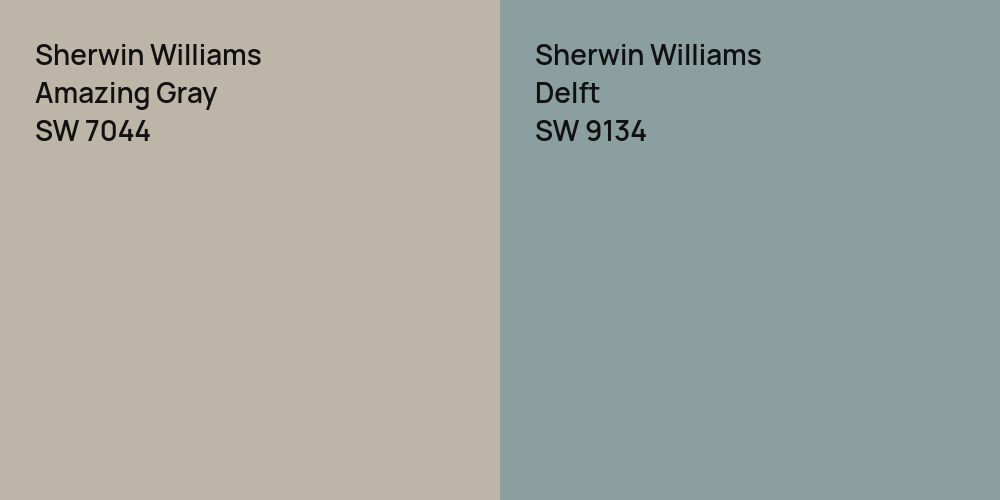 Sherwin Williams Amazing Gray vs. Sherwin Williams Delft