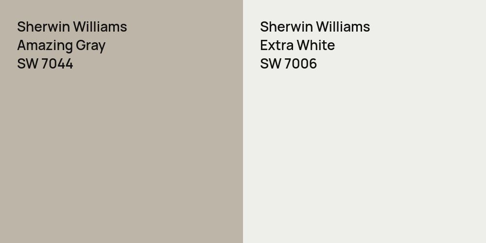 Sherwin Williams Amazing Gray vs. Sherwin Williams Extra White