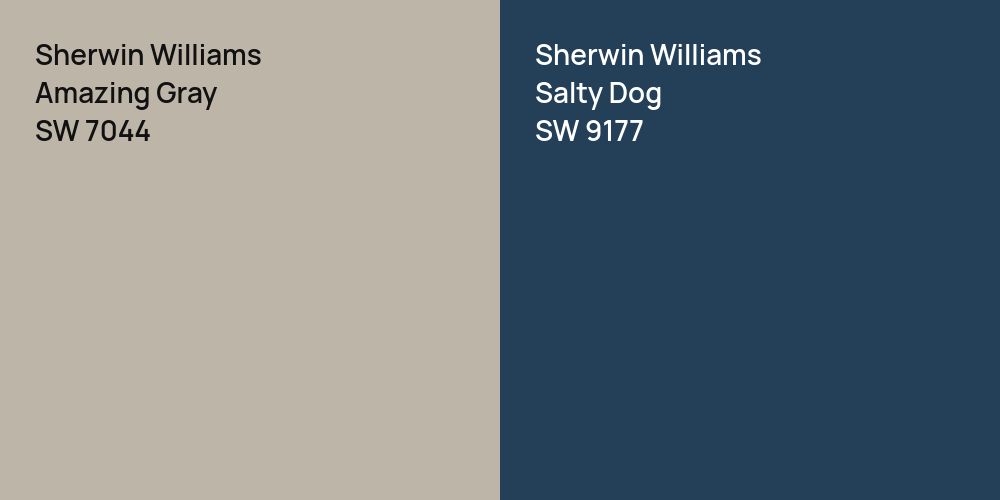 Sherwin Williams Amazing Gray vs. Sherwin Williams Salty Dog